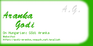 aranka godi business card
